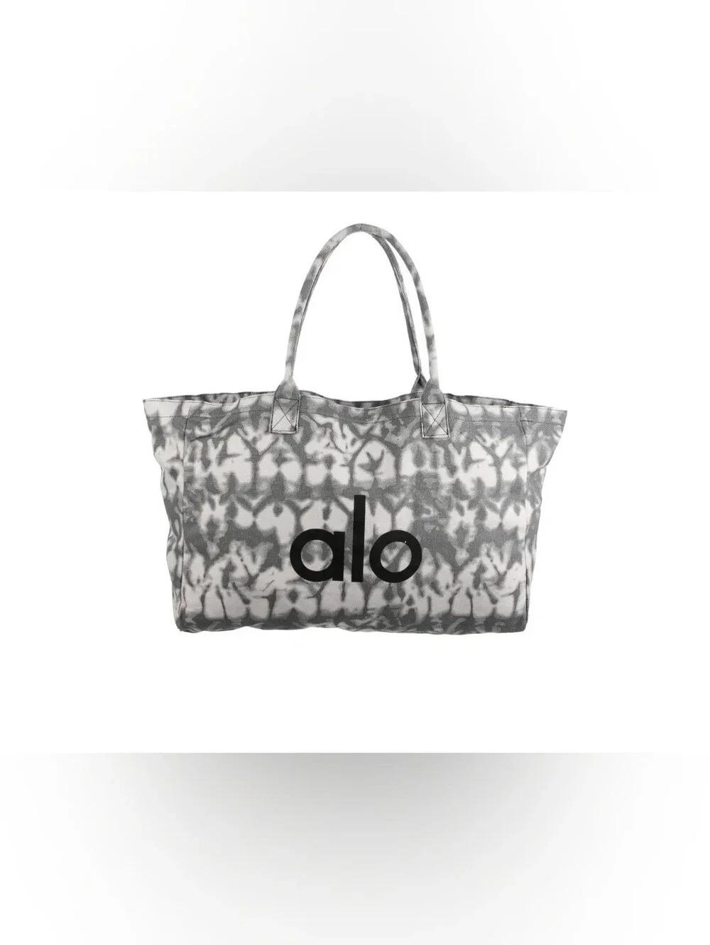 ALO Yoga Gray Tie-Dye Oversizes Canvas Large Tote Bag. - Picture 7 of 8